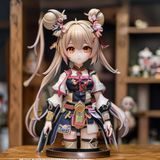 新御宅屋精品手办展示，某热门动漫女主角限定版手办，精细涂装细节清晰可见