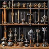 新御宅屋cosplay道具展示，精工制作的动漫角色武器道具，还原度极高